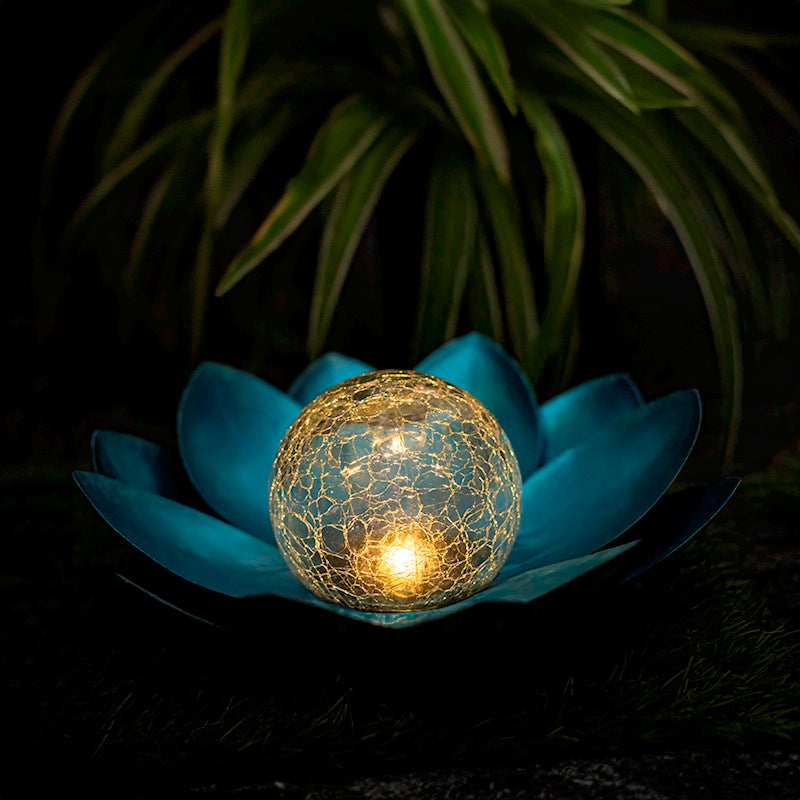 SUNARI solārais gaismeklis LED FLS-70 Lotus Flower Blue 3000K 600mAh Ni-MH Forever Light