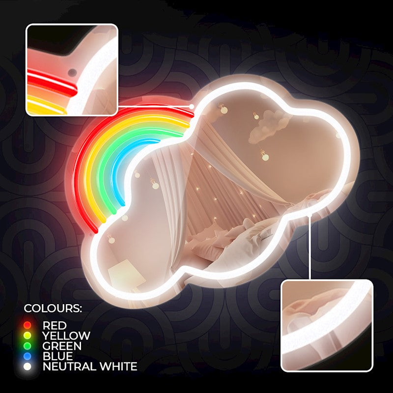 Neon MIRROR LED LAMP shape, multicoloured, FMNE05, Forever Light