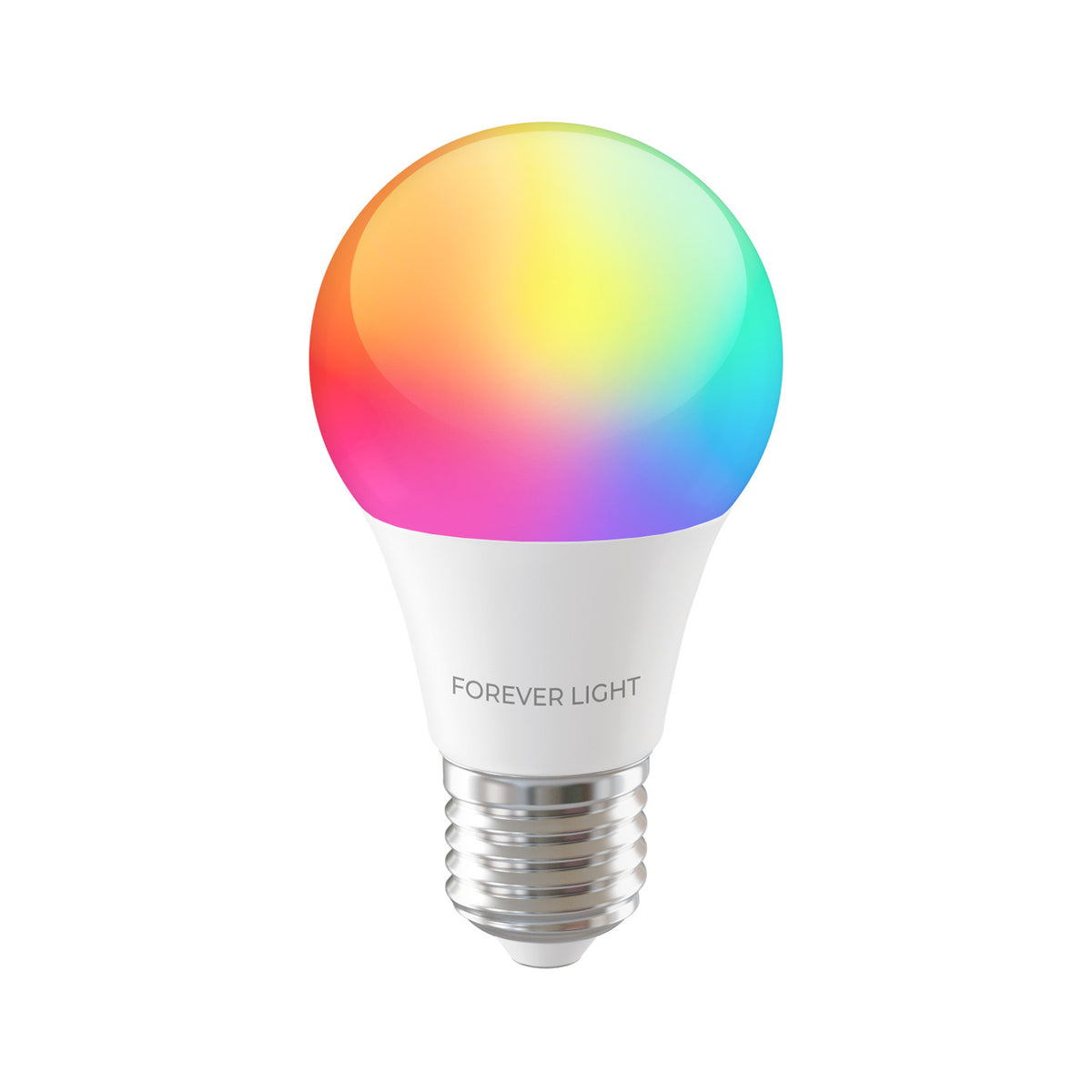 E27 8W(850Lm) Forever Light A60 RGB LED spuldze ar pulti, 4000K, F klase