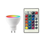 GU10 4.8W(440Lm) LED Spuldze ar tālvadības pulti, IP20, neitrāli balta gaisma 4000K