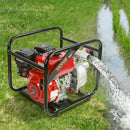 VEVOR 4-taktu benzīna ūdens sūknis, 51 mm ieplūde/izplūde, 5 kW (7 ZS), 537 l/min plūsma, 45 m pacēlums, 6,7 m sūkšana, pārnēsājams augstspiediena sūknis ar 7,6 m šļūteni apūdeņošanai un baseiniem, EPA sertificēts