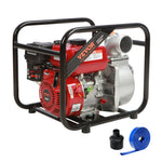 VEVOR 4-taktu benzīna ūdens sūknis, 7,6 cm ieplūde/izplūde, 5,2 kW (7 ZS), 1003,5 l/min plūsma, 43,3 m pacēlums, 6,7 m sūkšana, ar 7,6 m šļūteni apūdeņošanai un baseinu ūdens maiņai, EPA sertificēts