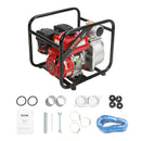 VEVOR 4-taktu benzīna ūdens sūknis, 7,6 cm ieplūde/izplūde, 5,2 kW (7 ZS), 1003,5 l/min plūsma, 43,3 m pacēlums, 6,7 m sūkšana, ar 7,6 m šļūteni apūdeņošanai un baseinu ūdens maiņai, EPA sertificēts
