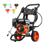 VEVOR benzīna augstspiediena mazgātājs, 3400 PSI, 9,8 l/min, ar 5 sprauslu komplektu automašīnām, vertikāls