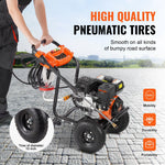 VEVOR benzīna augstspiediena mazgātājs, 3500 PSI, 10 l/min, 2,6 GPM, ar 5 sprauslu komplektu automašīnām