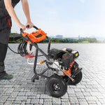 VEVOR benzīna augstspiediena mazgātājs, 3500 PSI, 10 l/min, 2,6 GPM, ar 5 sprauslu komplektu automašīnām