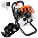 Benzīna bedrīšu rakšanas urbis 63CC 2400W ar 203 mm urbja uzgali un 1 pagarinājuma stieni