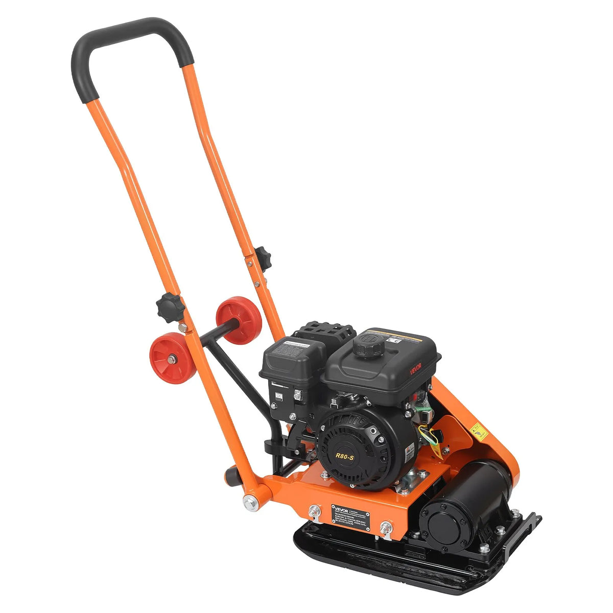 VEVOR vibroplate ar 2 ZS 79 cm³ benzīna dzinēju, 5250 vibrācijas/min, 8 kN blietēšanas spēks, 41 × 31,5 cm plāksne, augsnes blietētājs bruģim, asfaltam, pamatiem un gruntij