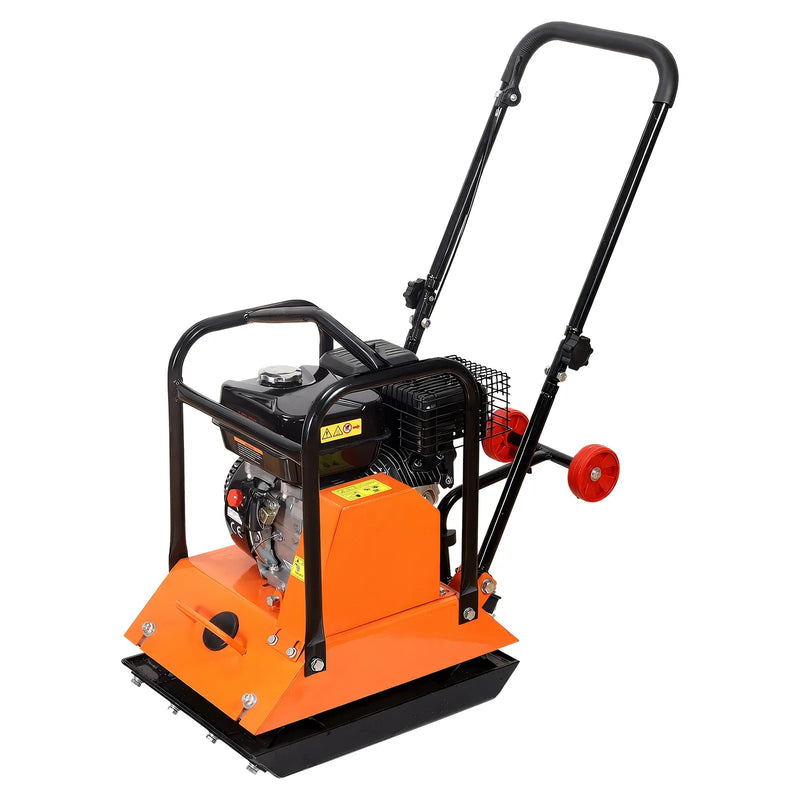 VEVOR vibroplate ar 6,5 ZS 212 cm³ benzīna dzinēju, 6400 vibrācijas/min, 15 kN blietēšanas spēks, 53 × 40 cm plāksne, pašgājēja augsnes blietētājs bruģim, asfaltam, pamatiem un gruntij