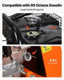 VEVOR vibroplate ar 6,5 ZS 212 cm³ benzīna dzinēju, 6400 vibrācijas/min, 15 kN blietēšanas spēks, 53 × 40 cm plāksne, pašgājēja augsnes blietētājs bruģim, asfaltam, pamatiem un gruntij