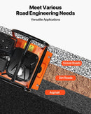 VEVOR vibroplate ar 6,5 ZS 212 cm³ benzīna dzinēju, 6400 vibrācijas/min, 15 kN blietēšanas spēks, 53 × 40 cm plāksne, pašgājēja augsnes blietētājs bruģim, asfaltam, pamatiem un gruntij