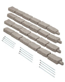 VEVOR dekoratīvā dārza apmale akmens imitācija 117,9 × 5,6 cm, elastīga ķieģeļa izmēra dārza apmale ar stiprinājuma tapām, izbalēšanai izturīga zāliena un dārza apmale piebraucamajiem ceļiem un celiņiem, bēša