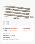 VEVOR dekoratīvā dārza apmale akmens imitācija 117,9 × 5,6 cm, elastīga ķieģeļa izmēra dārza apmale ar stiprinājuma tapām, izbalēšanai izturīga zāliena un dārza apmale piebraucamajiem ceļiem un celiņiem, bēša