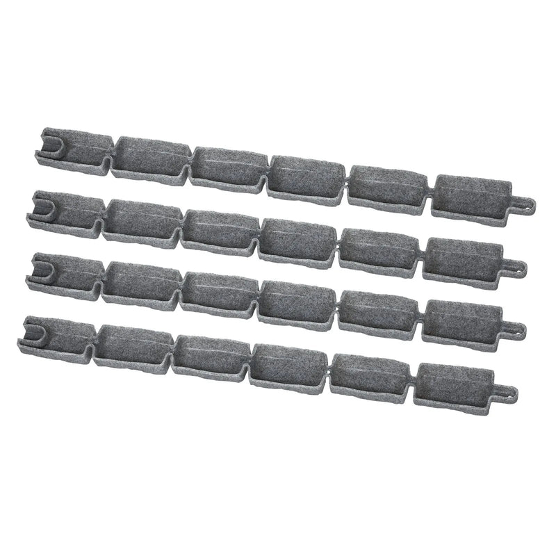 VEVOR dekoratīvā dārza apmale akmens imitācija 117,9 × 5,6 cm, elastīga ķieģeļa izmēra dārza apmale ar stiprinājuma tapām, izbalēšanai izturīga zāliena un dārza apmale piebraucamajiem ceļiem un celiņiem, pelēka
