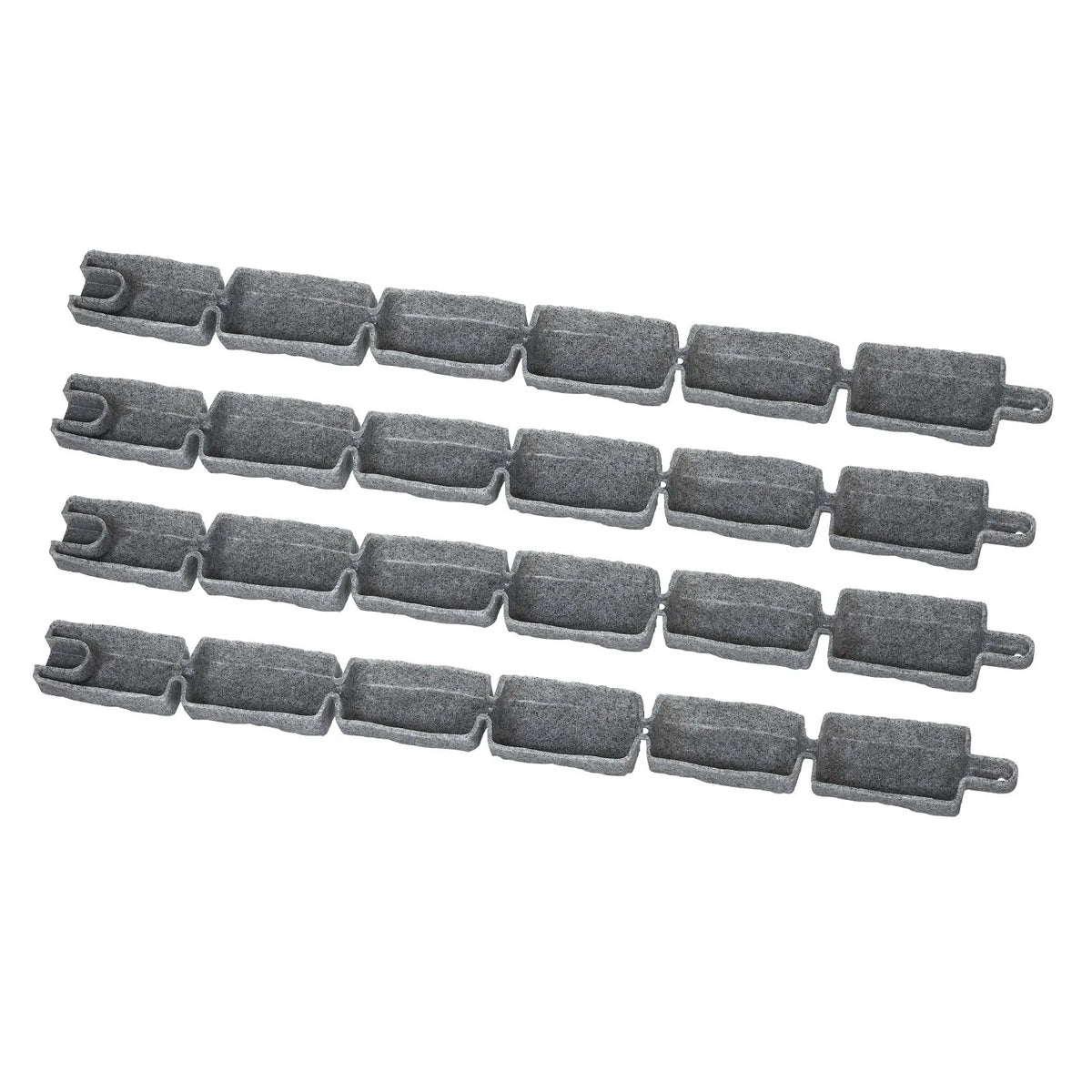 VEVOR dekoratīvā dārza apmale akmens imitācija 117,9 × 5,6 cm, elastīga ķieģeļa izmēra dārza apmale ar stiprinājuma tapām, izbalēšanai izturīga zāliena un dārza apmale piebraucamajiem ceļiem un celiņiem, pelēka