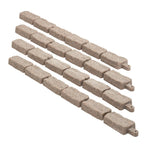 VEVOR dekoratīvā dārza apmale akmens imitācija 117,9 × 5,6 cm, elastīga ķieģeļa izmēra dārza apmale ar stiprinājuma tapām, izbalēšanai izturīga zāliena un dārza apmale piebraucamajiem ceļiem un celiņiem, brūna