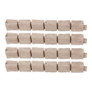 VEVOR dekoratīvā dārza apmale akmens imitācija 118,9 × 9,9 cm, elastīga ķieģeļa izmēra dārza apmale ar stiprinājuma tapām, izbalēšanai izturīga zāliena un dārza apmale piebraucamajiem ceļiem un celiņiem, bēša