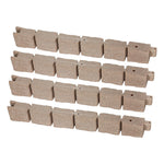 VEVOR dekoratīvā dārza apmale akmens imitācija 118,9 × 9,9 cm, elastīga ķieģeļa izmēra dārza apmale ar stiprinājuma tapām, izbalēšanai izturīga zāliena un dārza apmale piebraucamajiem ceļiem un celiņiem, bēša