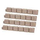 VEVOR dekoratīvā dārza apmale akmens imitācija 118,9 × 9,9 cm, elastīga ķieģeļa izmēra dārza apmale ar stiprinājuma tapām, izbalēšanai izturīga zāliena un dārza apmale piebraucamajiem ceļiem un celiņiem, bēša