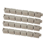 VEVOR dekoratīvā dārza apmale akmens imitācija 118,9 × 9,9 cm, elastīga ķieģeļa izmēra dārza apmale ar stiprinājuma tapām, izbalēšanai izturīga zāliena un dārza apmale piebraucamajiem ceļiem un celiņiem, brūna