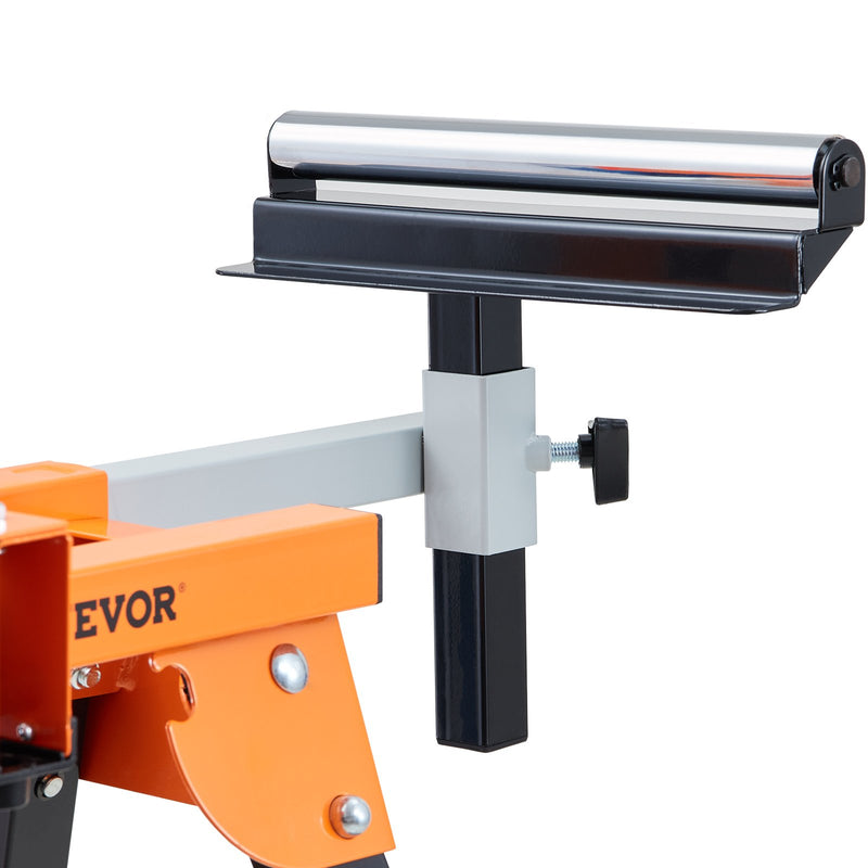 VEVOR 2000 mm miter zāģa statīvs ar viengabala stiprinājumiem, slīdošu sliedi, 150 kg slodze