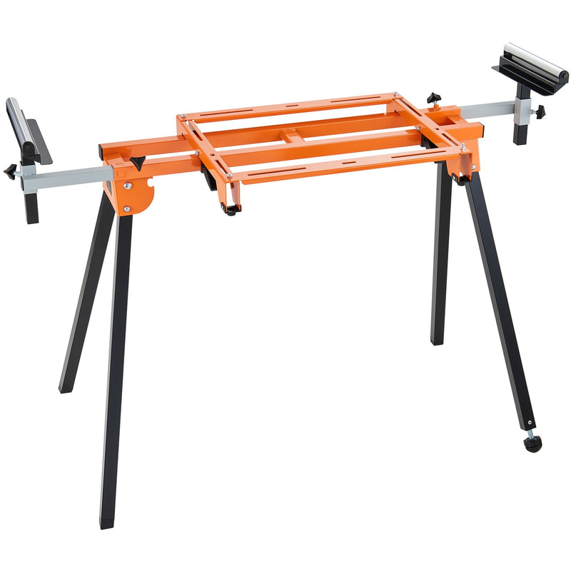 VEVOR 2000 mm miter zāģa statīvs ar viengabala stiprinājumiem, slīdošu sliedi, 150 kg slodze