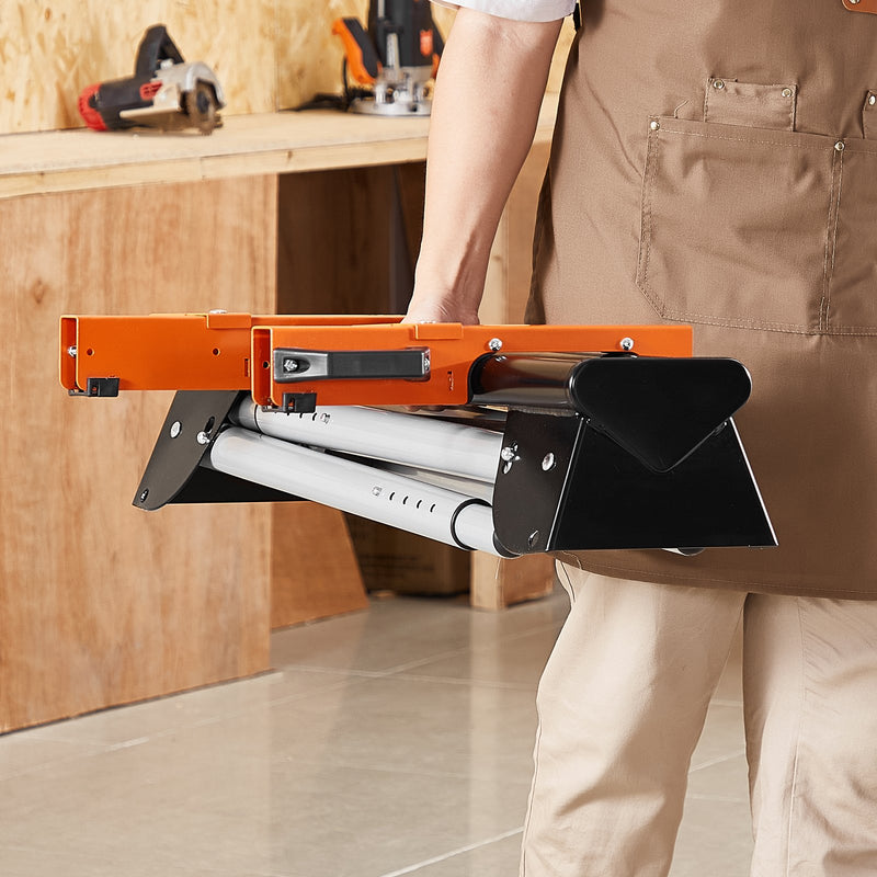 VEVOR Angle saw stand, 330 kg Lifting capacity, Steel, Height adjustable 74-83,5 cm