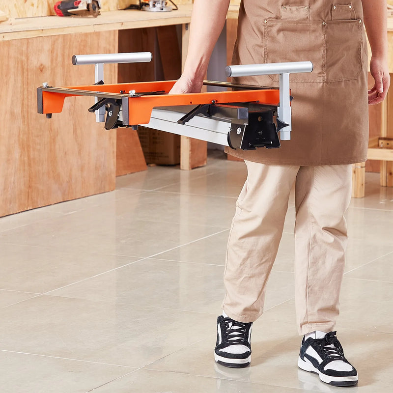 VEVOR leņķzāģa statīvs, salokāms, tērauda konstrukcija, 136 kg slodzes kapacitāte