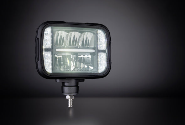 STRANDS LED high and low beam lamp 9-32V, IP67, 200.00 x 142.00 x 85.00 mm, cable 5m, cold white light 6000K