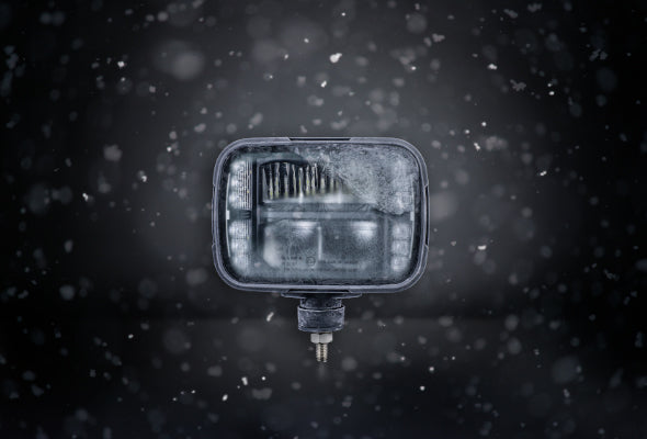 STRANDS LED high and low beam lamp 9-32V, IP67, 200.00 x 142.00 x 85.00 mm, cable 5m, cold white light 6000K