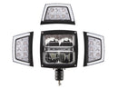 10-30V 20W(3600Lm un 1800Lm) STRANDS(Zviedrija) tuvās un tālās gaismas LED lampa, IP68,  A plow lamp, vada garums 3m, garantija 3 gadi, auksti balta gaisma 5500K