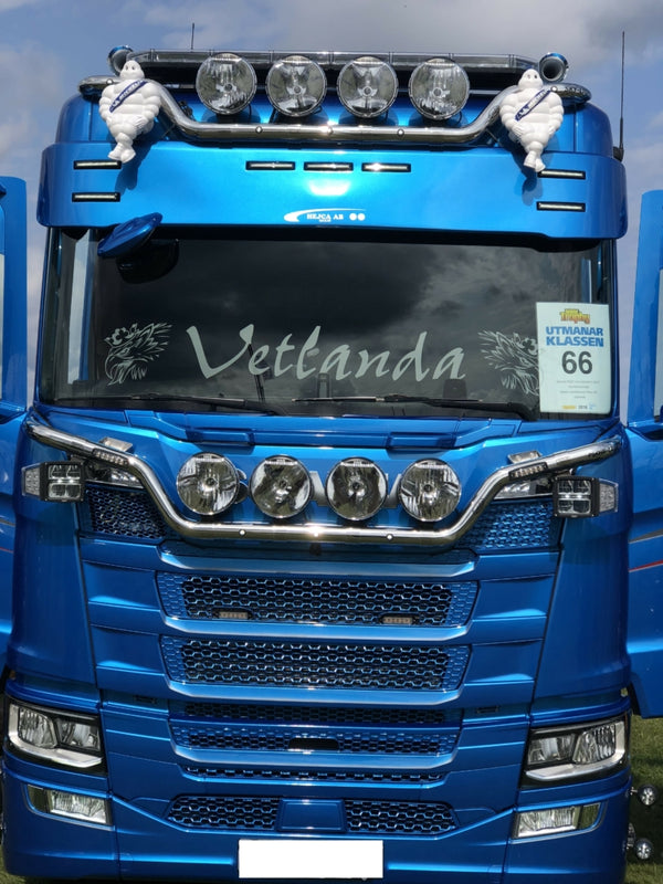 10-30V 20W(3600Lm un 1800Lm) STRANDS(Zviedrija) tuvās un tālās gaismas LED lampa, IP68,  A plow lamp, vada garums 3m, garantija 3 gadi, auksti balta gaisma 5500K