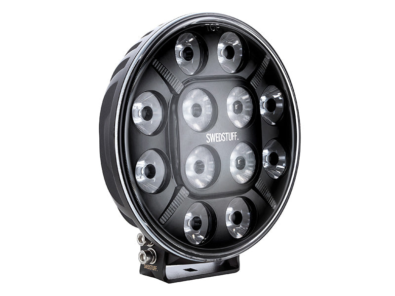 9-36V 12000LmSTRANDS LDL-04 LED papildlukturis 9", IP68, IP69K, ECE R10, ECE R112, R7, melns, auksti balta gaisma 6500K