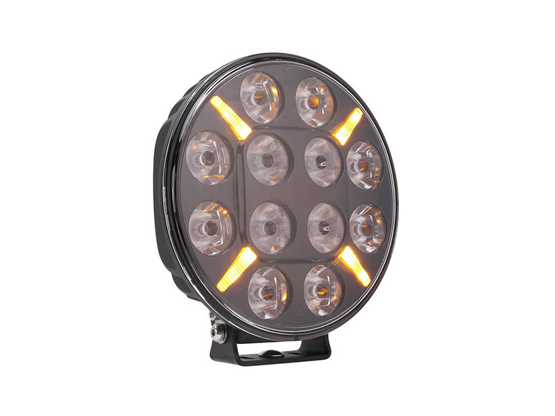 9-36V 12000LmSTRANDS LDL-04 LED papildlukturis 9", IP68, IP69K, ECE R10, ECE R112, R7, melns, auksti balta gaisma 6500K