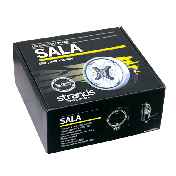 10-32V 2400Lm STRANDS(Zviedrija)  SALA LED papildlukturis, IP67, ECE R10, R112, R7, garantija 3 gadi, silti balta gaisma 3000K