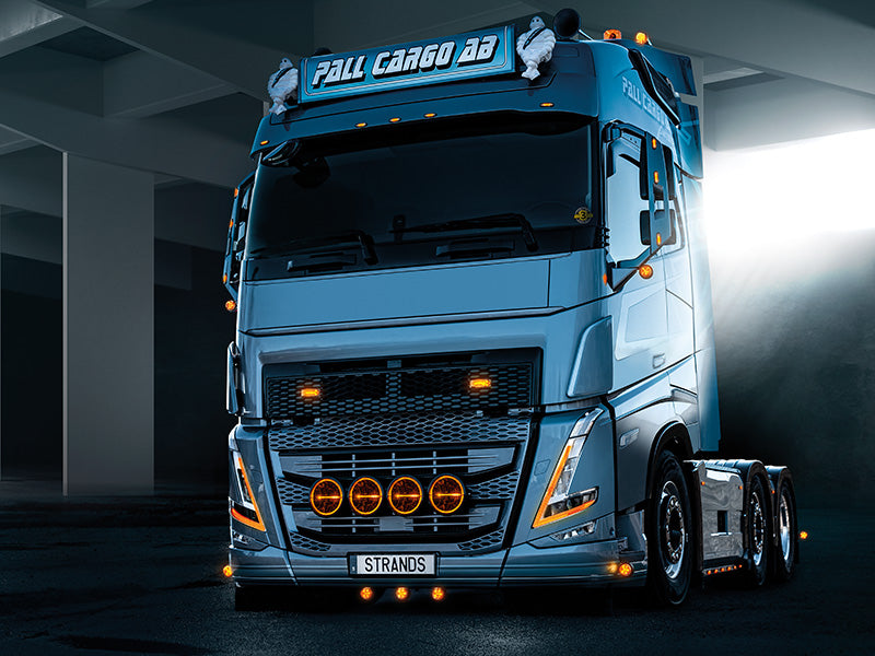 STRANDS AMBASSADOR DARK EDITION warning light 12-24V, IP68, 230.50 x 132.00mm, 3m lead, 5535Lm, cool white light 6000K