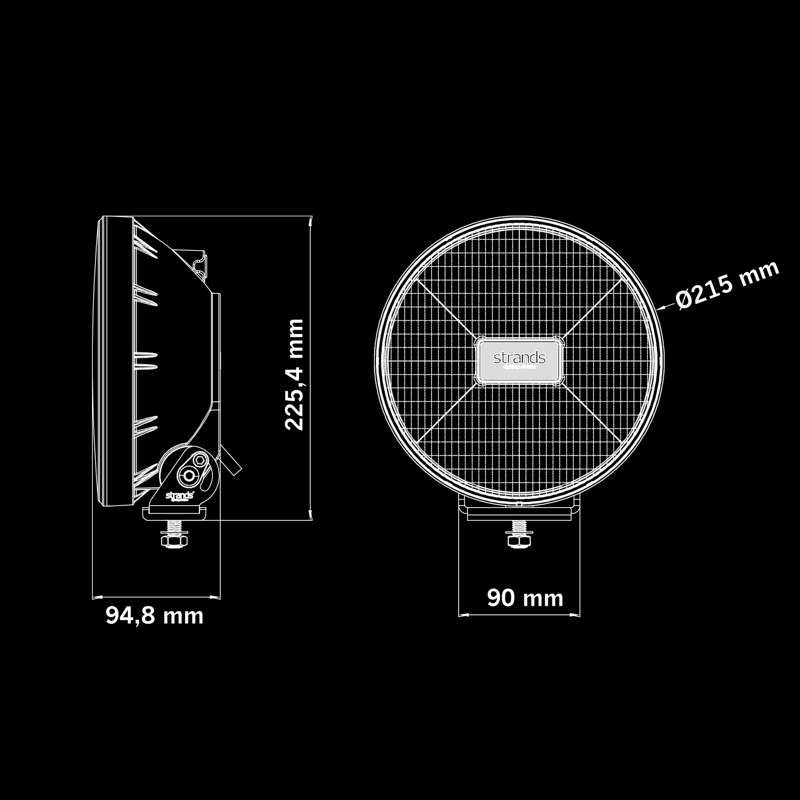 IZE LED OG DRIVING LIGHT 9″ 12-36V 180W 13500Lm IP68/69K ECE R148, R149, нейтральный белый 4500K