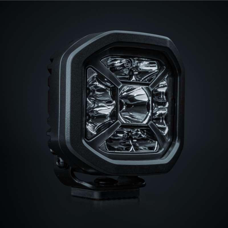 60W 10-32V 4950Lm SIBERIA X LED tālās gaismas lukturis 10 cm (4"), IP68/69K, ECE R10, melns, auksti balta gaisma 5700K