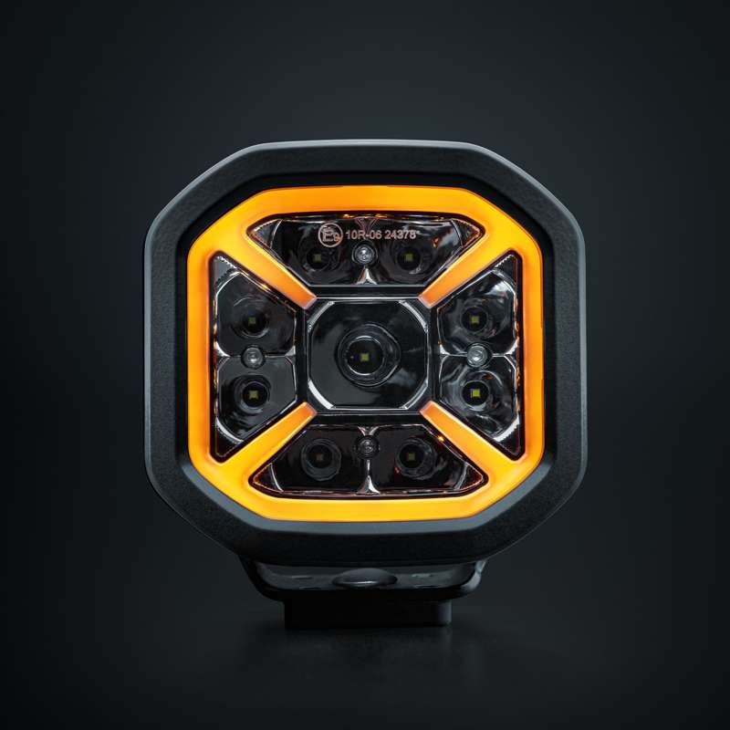 60W 10-32V 4950Lm SIBERIA X LED tālās gaismas lukturis 10 cm (4"), IP68/69K, ECE R10, melns, auksti balta gaisma 5700K