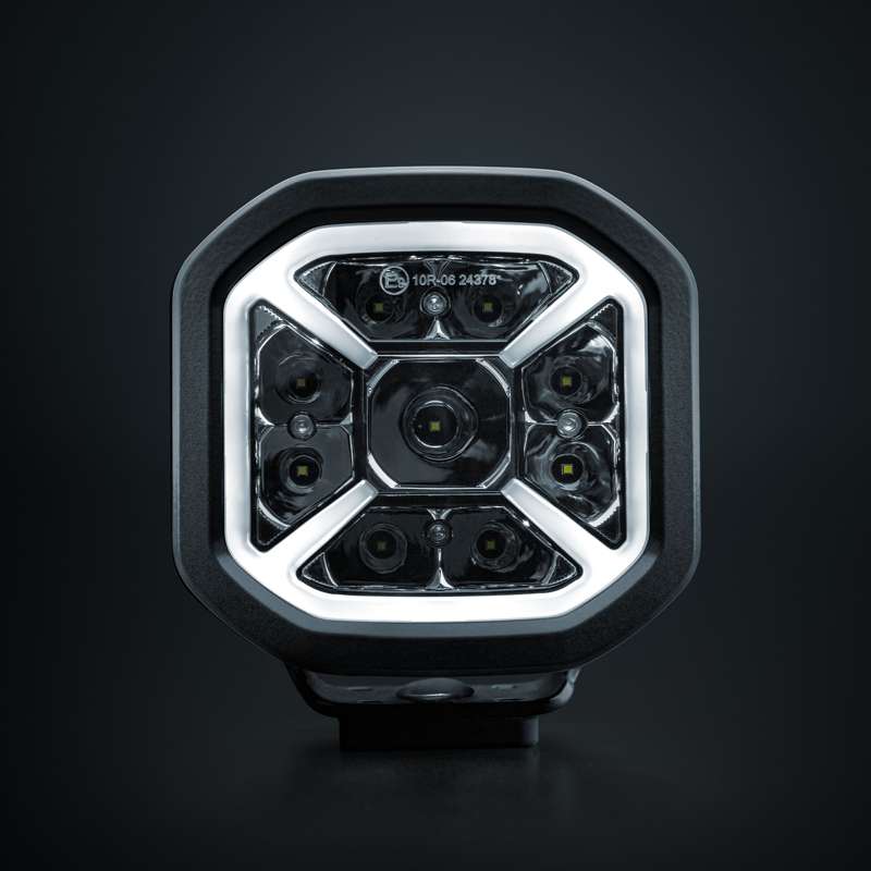 60W 10-32V 4950 lm SIBERIA X LED High-Beam Headlight, 10 cm (4"), IP68/69K, ECE R10, black, cool white light 5700K
