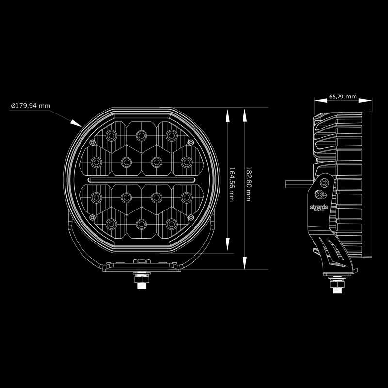 60W(6000Lm) 10-32V Big Energy 7” LED tālās gaismas lukturis, balts/oranžs, optimizēts kūlis, IP67/69K, auksti balta gaisma 5700K
