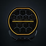 60W(6000Lm) 10-32V Big Energy 7” LED tālās gaismas lukturis, balts/oranžs, optimizēts kūlis, IP67/69K, auksti balta gaisma 5700K