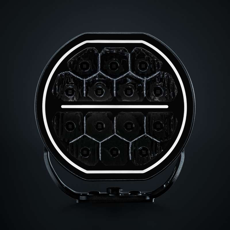 60W(6000Lm) 10-32V Big Energy 7” LED tālās gaismas lukturis, balts/oranžs, optimizēts kūlis, IP67/69K, auksti balta gaisma 5700K