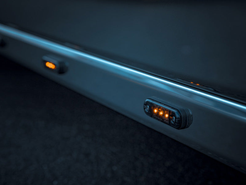 STRANDS 12-24V 3 LED lamp, yellow light, IP66/68, 84.00 x 24.00 x 10.40mm, cable 1m