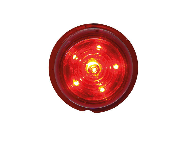STRANDS Viking – LED gabariidituli, 6 LED, punane, 12–24 V, IP66/68, ECE R7/R10, Ø 70 × 33 mm (S-800401)