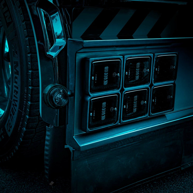 STRANDS 12-24V LED-lampa, rött ljus, IP66/68, ⌀ 78,00 x 33,00mm, kabel 5m