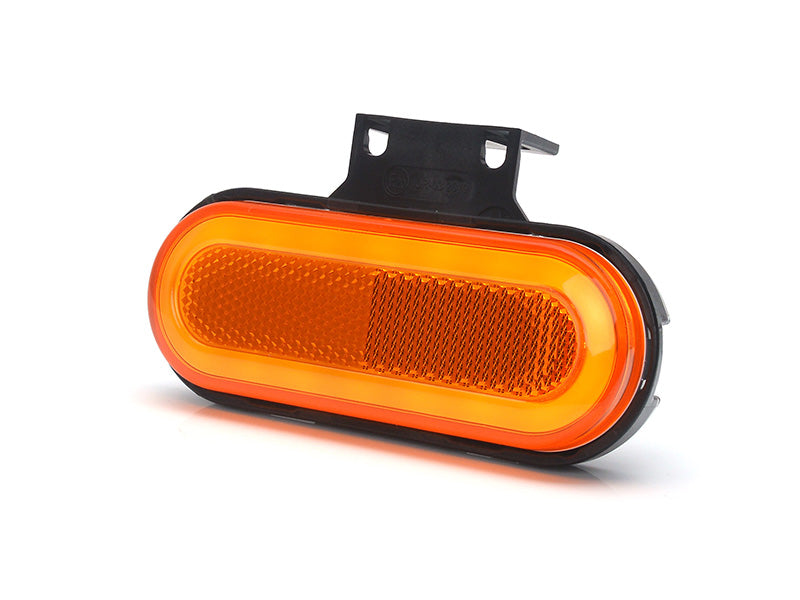 STRANDS – LED külgmine gabariidituli, merevaigukollane, 220 mm, 12–24 V, IP66/68, ECE R91/R3/R10