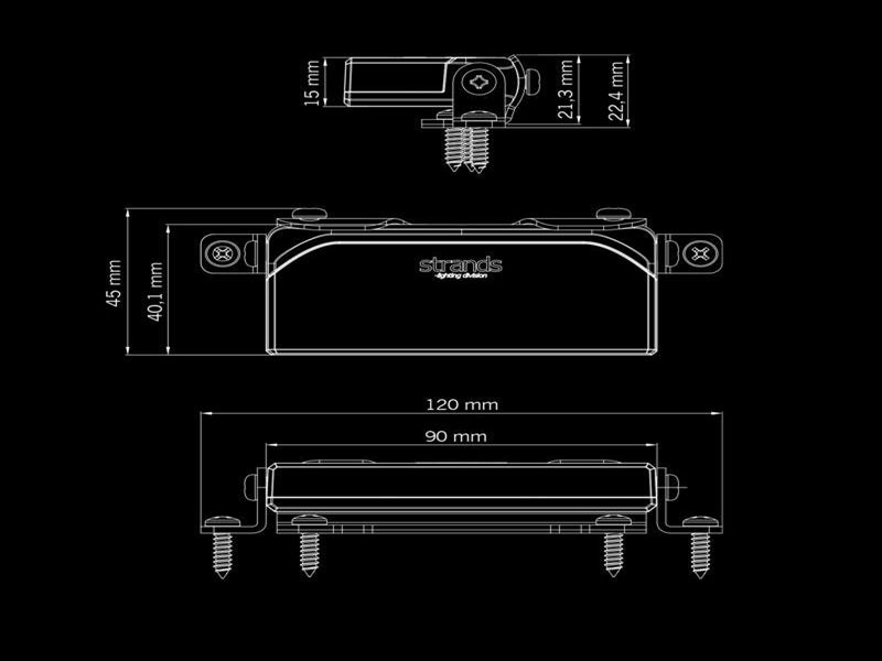 STRANDS Īpaši plāns UNITY LED darba lukturis 22 W, 10–32 V, 1370 lm, plats gaismas kūlis