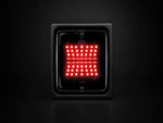 24V STRANDS DARK KNIGHT IZE LED piduri- ja tagatuli, IP66, ECE R7, ECE R10, 2.5m, 110.00 x 130.00 x 45.00mm, ruudukujuline, punane
