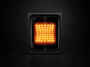 24V DARK KNIGHT IZE LED brake and rear light, IP66, ECE R7, ECE R10, 2.5m, 110.00 x 130.00 x 45.00mm, square, amber